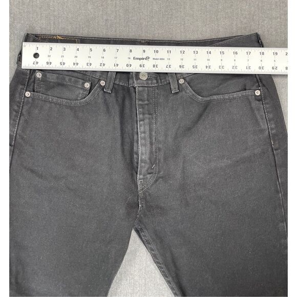 Levis 505 Jeans Men 36x32 Black Straight Leg Denim Classic Fit‎ Casual Everyday - Picture 5 of 11